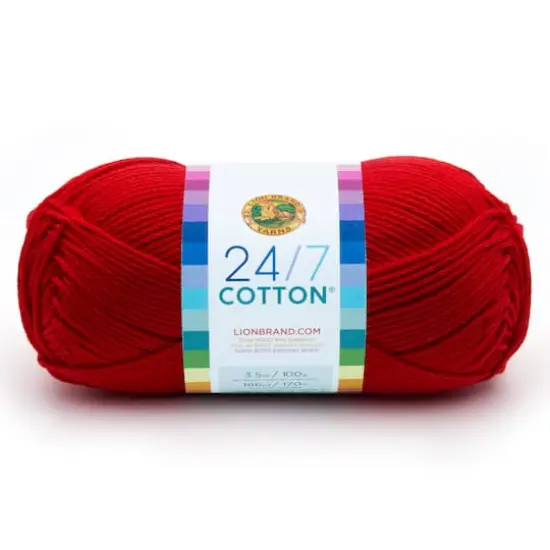 Lion Brand&reg; 24/7 Cotton&reg; Yarn Red {1}