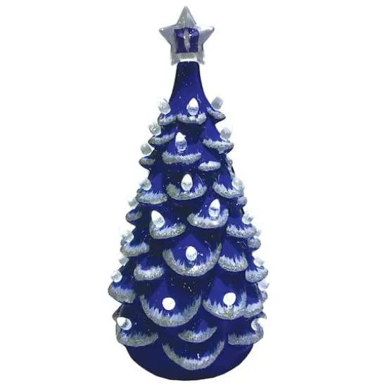 Santa's Workshop 14" NCAA College Team Ceramic LED Christmas Tree Duke University {1}
