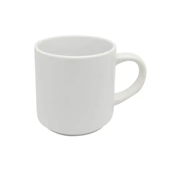 10oz. White Stackable Ceramic Sublimation Mugs, 4ct. by Make Market&reg; {3}