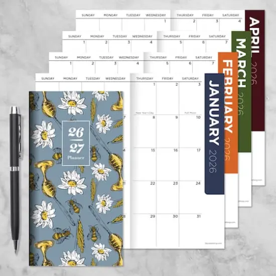 2026-2027 Honey Bees Small Monthly Pocket Planner {8}