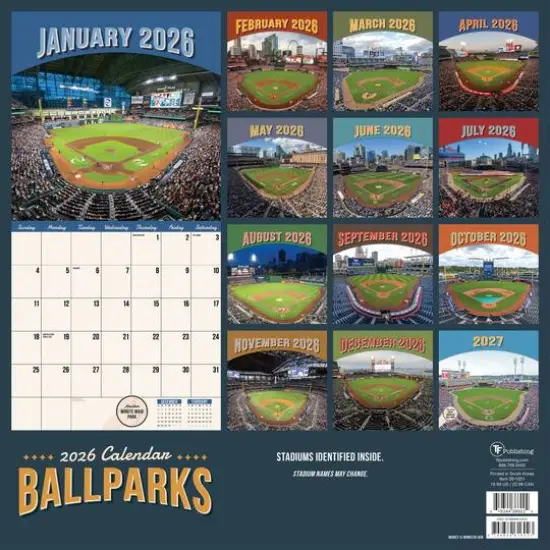 2026 Ballparks Wall Calendar {6}