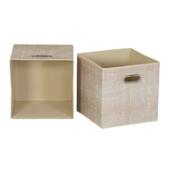 6 Pack Household Essentials 11" Fabric Storage Bins Tan {5}