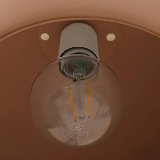 Hello Honey&reg; Sienna Matte Terra Cotta Boho Ceramic Ceiling Light with White Fabric Cord {6}