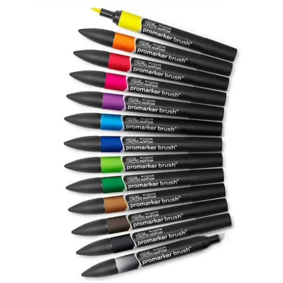 Winsor & Newton&reg; 13 Vibrant Promarker Brush&trade; Set {4}