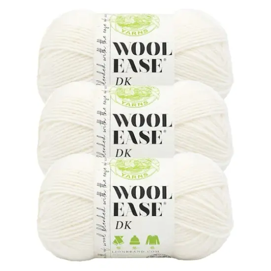 3 Pack Lion Brand&reg; Wool-Ease&reg; DK Yarn Cream {1}