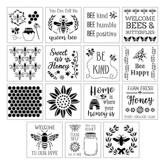 Bees & Honey Stencils by Craft Smart&reg;, 12" x 12" {1}