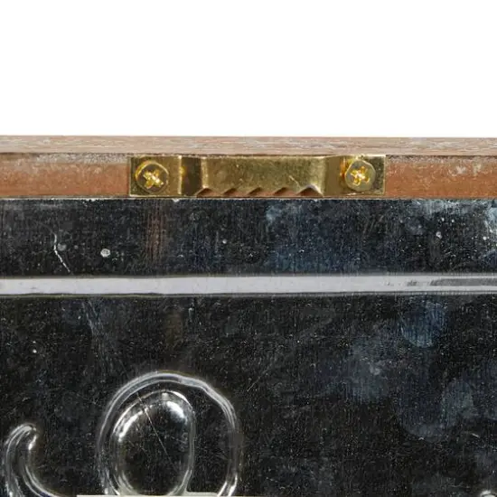 Set of 2 Brown Metal Farmhouse Sign Wall Decor, 12" x 6" {7}