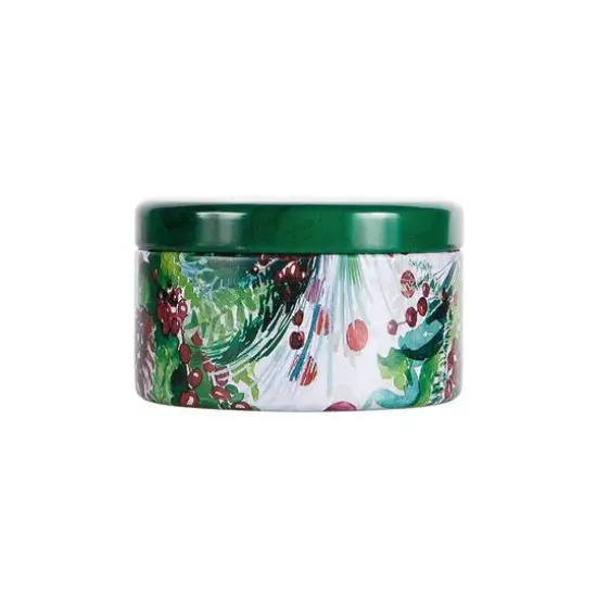European Soaps Natale Round Jar Candle Frosted Forest {1}