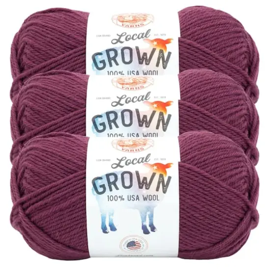 3 Pack Lion Brand&reg; Local Grown Yarn Beetroot {1}