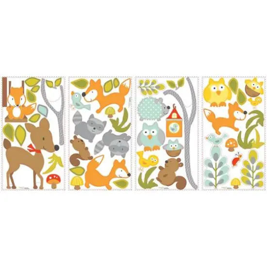 RoomMates Woodland Fox & Friends Peel & Stick Wall Decals {3}