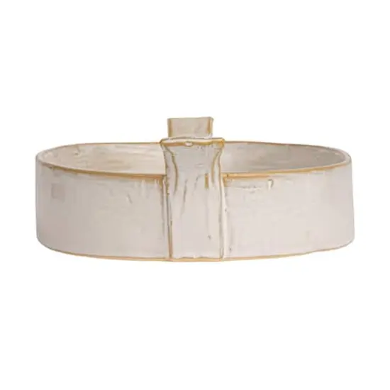 Hello Honey&reg; 13.75" White Classic Elegance Stoneware Baker {7}