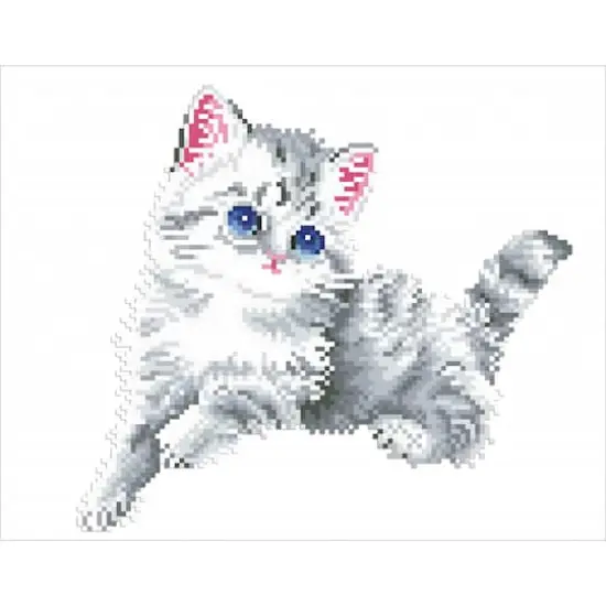 Diamond Dotz® Kitten In The Snow Diamond Painting Artwork Kit {3}
