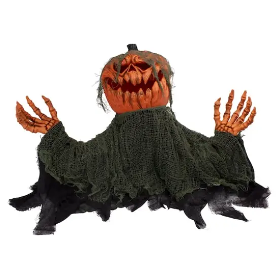 2.5ft. Black & Orange Animated Pumpkin Halloween D&eacute;cor {1}