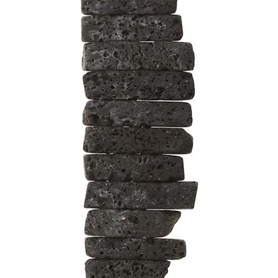 Black Natural Lava Stick Beads, 24mm by Bead Landing&trade; {1}