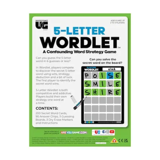 5-Letter Wordlet&trade;: A Confounding Word Strategy Game {4}
