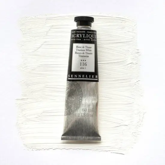 Sennelier Extra Fine Artists' Acrylic Paint, 60mL 116 Titanium White {4}