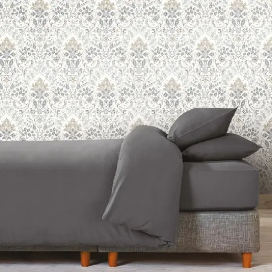RoomMates Persian Damask Peel & Stick Wallpaper Gray and Beige {4}
