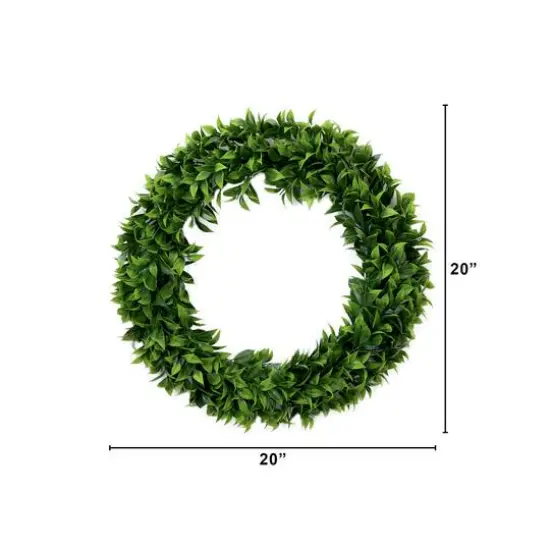 20" Artificial Bay Leaf Wreath {3}