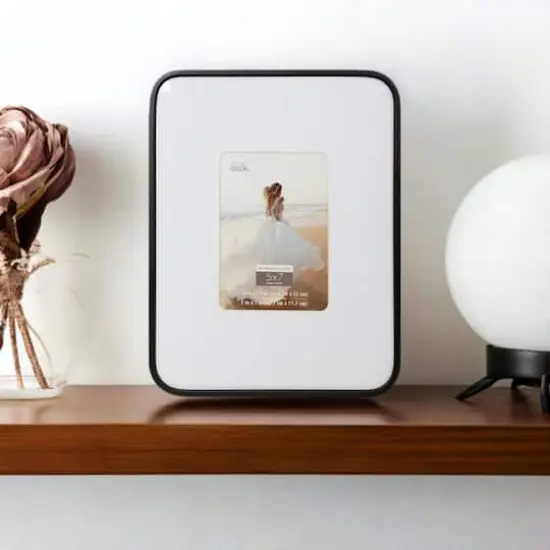 Expressions&trade; 5" x 7" Black Rounded Frame with Mat by Studio D&eacute;cor&reg; {1}