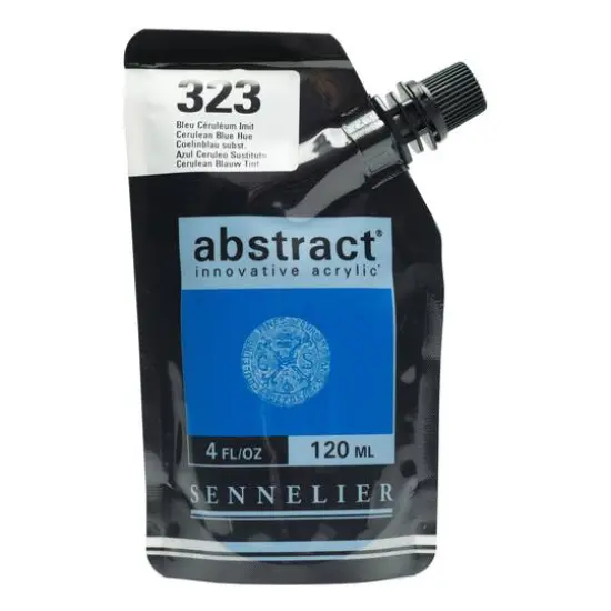 Sennelier Abstract&reg; Satin Acrylic Paint, 4oz. Cerulean Blue Hue {1}