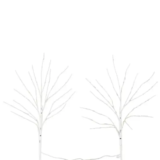 2 Pack 24in. Pre-Lit Artificial White Birch Branches, Warm White LED Lights {1}