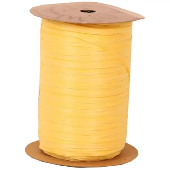 JAM Paper 3/8" Raffia Ribbon Yellow {1}