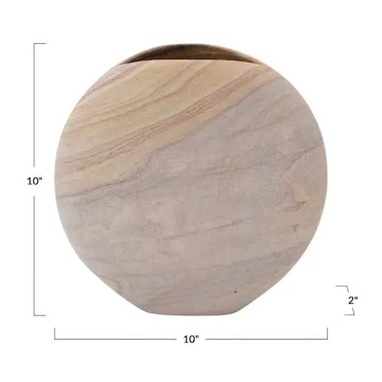 Hello Honey&reg; 10" Contemporary Sandstone Flower Vase {6}