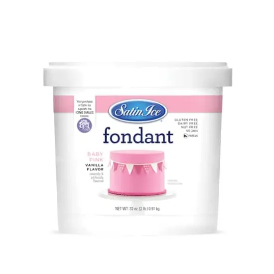 Satin Ice&trade; Vanilla Fondant, 2lb. Baby Pink {6}