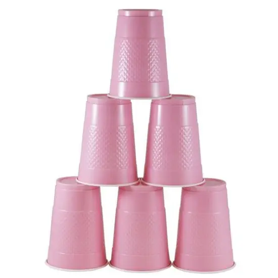 JAM Paper 16oz. Plastic Party Cups, 20ct. Baby Pink Pastel {4}