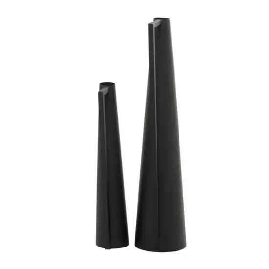 CosmoLiving by Cosmopolitan Black Metal Slim Vase with Handles Set of 2 22", 17" {5}
