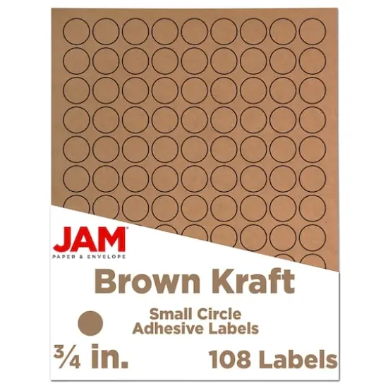 JAM Paper Brown Kraft Circle Label Stickers {1}