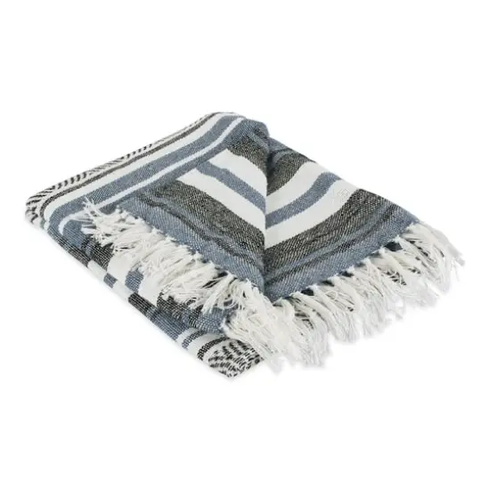 DII&reg; French Blue Farmhouse Woven Throw {1}