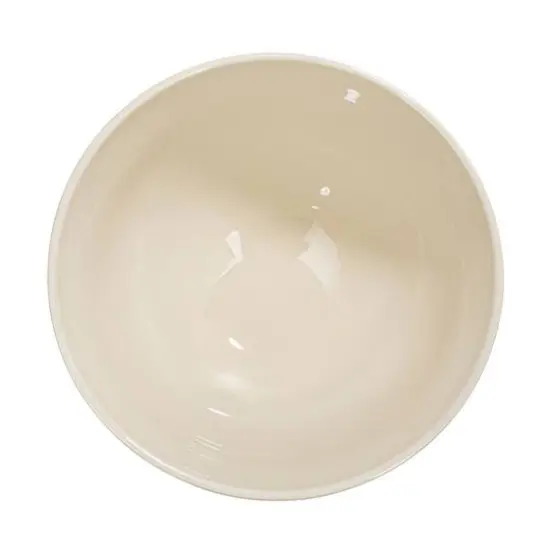 Hello Honey® 12" Cream & Black Embossed Flowers Hand-Painted Stoneware Serving Bowl {7}