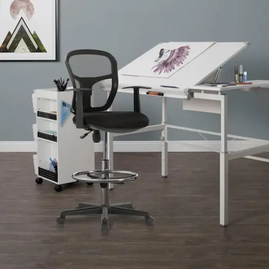 Studio Designs Riviera Height Adjustable Drafting Chair with Mesh Back {10}