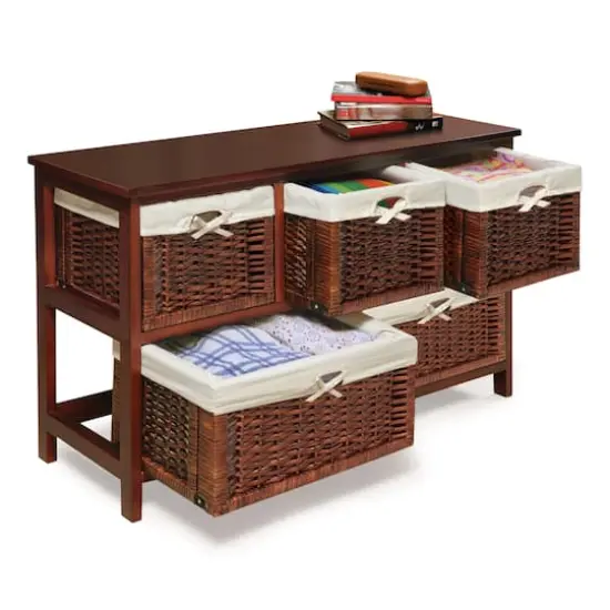 Badger Basket Cherry Five Wicker Basket Storage Unit {4}