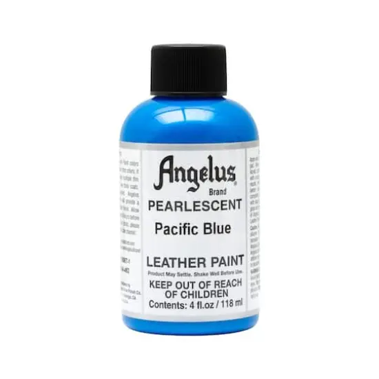Angelus&reg; Pearlescent Leather Paint, 4oz. Pacific Blue {1}
