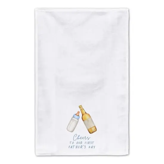 First Father's Day Cheers Tea Towel Set {5}