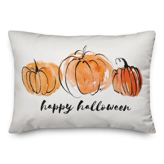 Watercolor Pumpkins Throw Pillow {1}