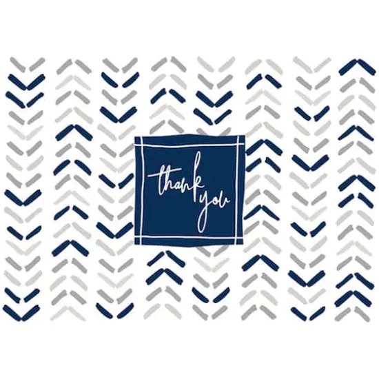 JAM Paper White, Gray & Blue Trendy Blank Thank You Cards Set, 36ct. {3}