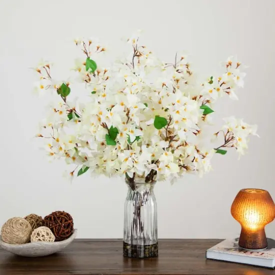 2.5ft. White Bougainvillea Arrangement in Vase {3}