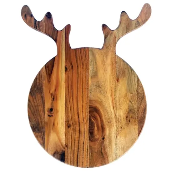Hello Honey&reg; 19" Acacia Wood Cheese & Cutting Board with Antlers {1}