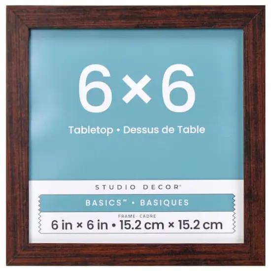 Basics&trade; 6" x 6" Linear Tabletop Frame by Studio D&eacute;cor&reg; Dark Brown {1}
