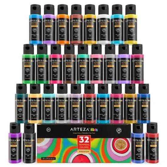 Arteza&reg; 32 Color Tempera Paint Set {3}