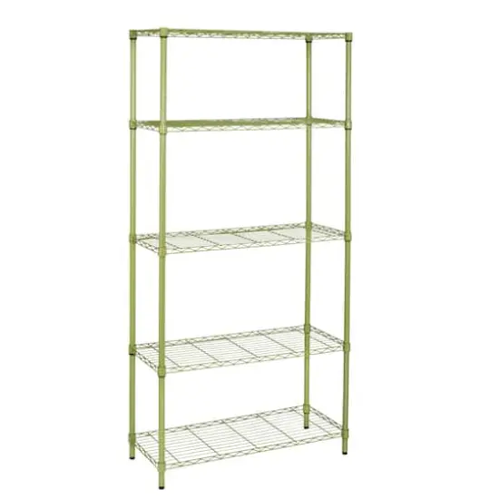 Honey Can Do Olive Adjustable 5-Tier Shelves {1}