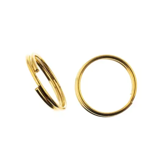 John Bead Must Have Findings 10mm Split Rings, 100ct. Gold {4}