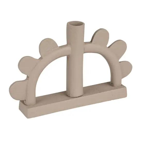 Hello Honey&reg; 9" White Scalloped Taper Candle Holder {1}