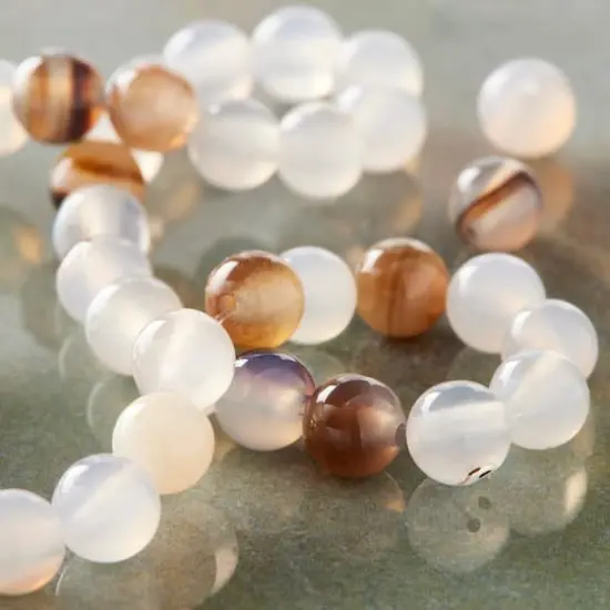 White Chalcedony Agate Round Beads, 6mm by Bead Landing&trade; {3}