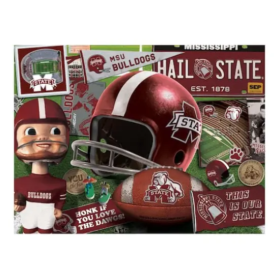 College Team Retro Series 500 Piece Puzzle Mississippi State Bulldogs {5}