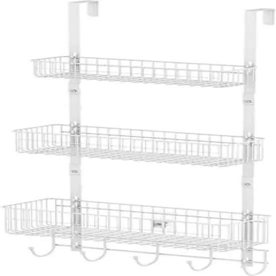 NEX&trade; White Over The Door Hanging Organizer Rack {1}