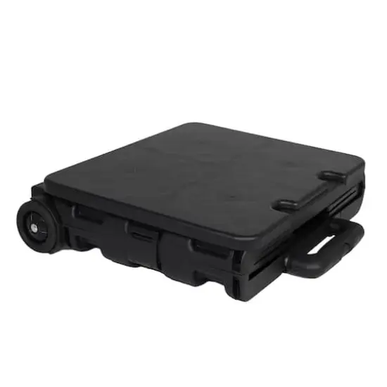 Everything Mary Collapsible Rolling Cart with Lid Black {5}